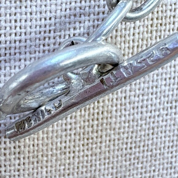 VTG Sterling Silver 925 Heart Tag Round Link Chain Necklace Size 17.5" Length - Picture 8 of 12